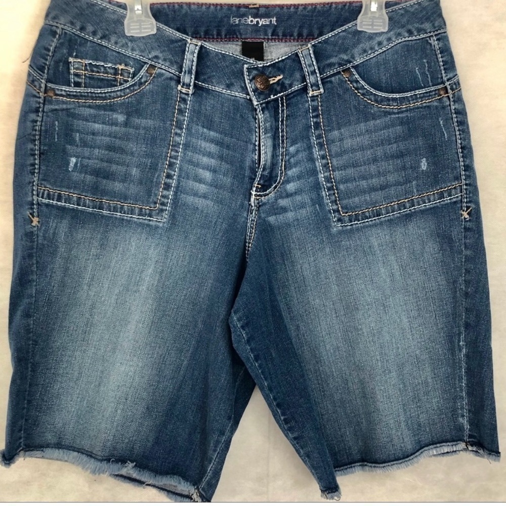 Lane Bryant Bermuda denim blue shorts